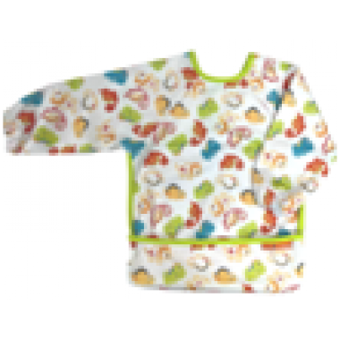 長袖防水兜形口水肩 6M - 小恐龍